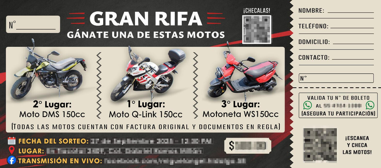 Boleto Rifa